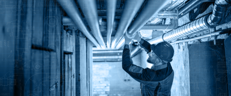 person working on a pipe - website banner