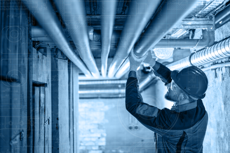 person working on a pipe - website banner